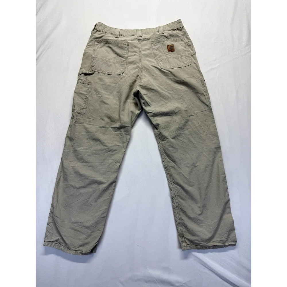 Carhartt Loose Canvas Utility Work Pants‎ Mens 36x32 Tan Original Dungaree Fit